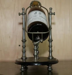Pamono Antique Victorian French Pewter Mechanical Wine Pourer Add a Touch of Class!, 1880> Bottles, Carafes & Jugs