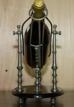 Pamono Antique Victorian French Pewter Mechanical Wine Pourer Add a Touch of Class!, 1880><noscript><img width=
