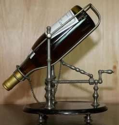 Pamono Antique Victorian French Pewter Mechanical Wine Pourer Add a Touch of Class!, 1880><noscript><img width=