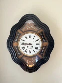 Pamono Antique Victorian French Wall Clock, 1860s><noscript><img width=