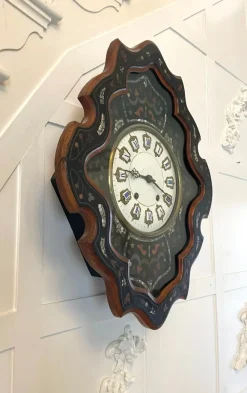Hot Pamono Antique Victorian French Wall Clock, 1860