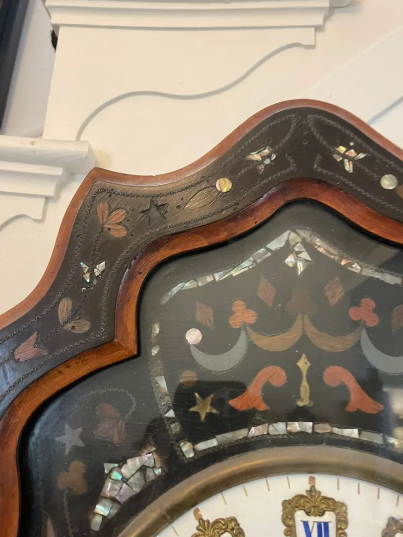 Hot Pamono Antique Victorian French Wall Clock, 1860