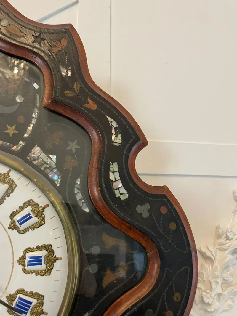 Hot Pamono Antique Victorian French Wall Clock, 1860