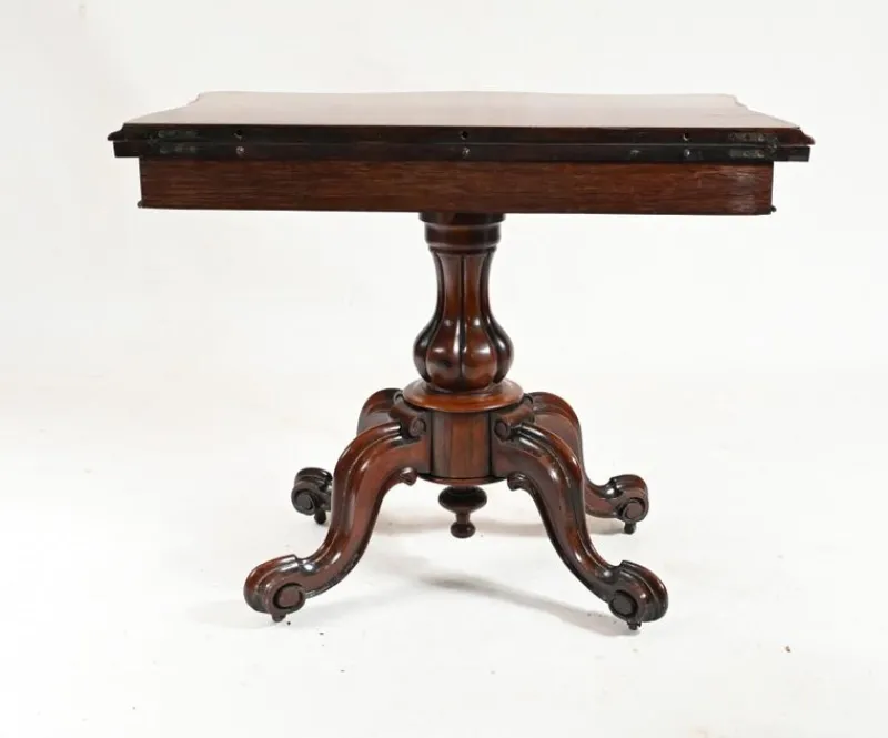 Pamono Antique Victorian Games Table, 1860> Game Tables