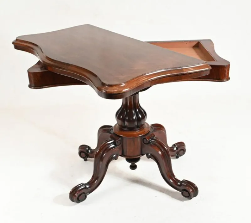 Pamono Antique Victorian Games Table, 1860> Game Tables