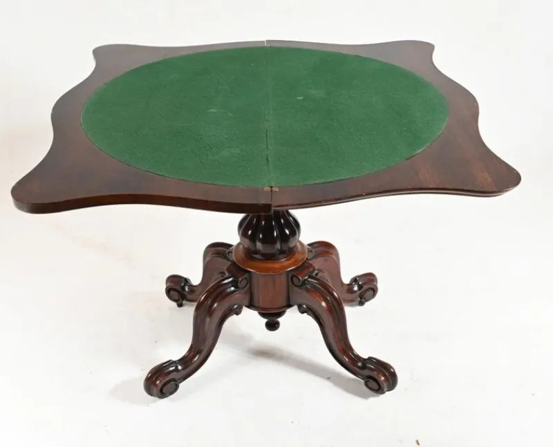 Pamono Antique Victorian Games Table, 1860> Game Tables