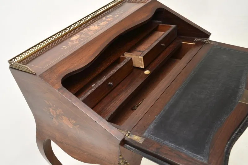 Discount Pamono Antique Victorian Inlaid Bureau, 1880s
