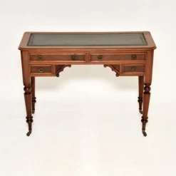 Clearance Pamono Antique Victorian Leather Top Desk, 1860