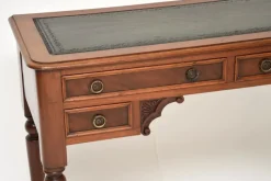 Clearance Pamono Antique Victorian Leather Top Desk, 1860