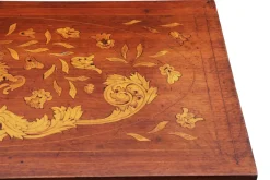 Clearance Pamono Antique Victorian Mahogany Marquetry Folding Card Console Table