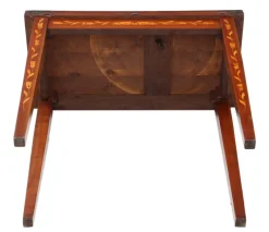 Clearance Pamono Antique Victorian Mahogany Marquetry Folding Card Console Table