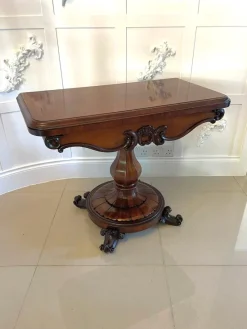 Outlet Pamono Antique Victorian Mahogany Card Table, 1850s
