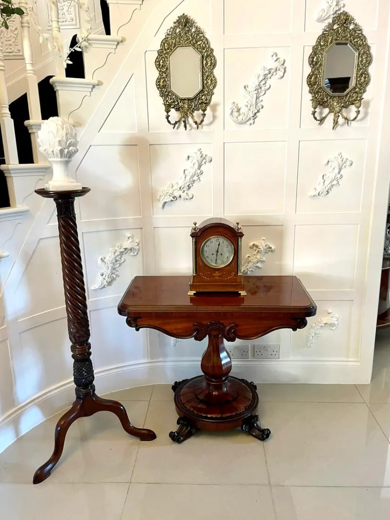 Outlet Pamono Antique Victorian Mahogany Card Table, 1850s