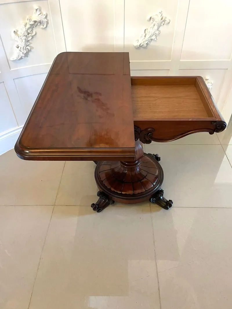 Outlet Pamono Antique Victorian Mahogany Card Table, 1850s