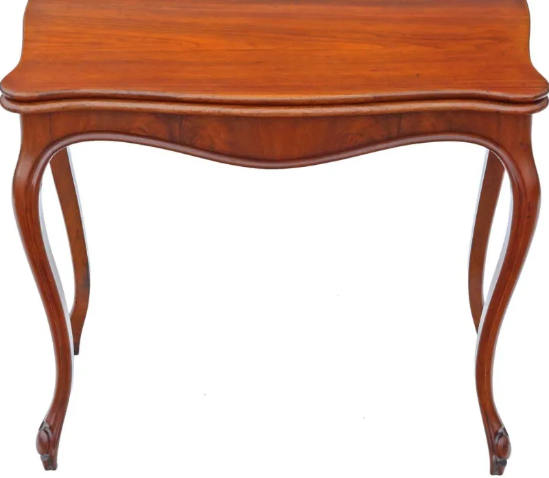 Pamono Antique Victorian Mahogany Folding Card or Tea Table, 1880s
