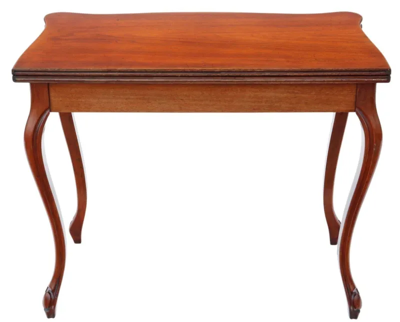 Pamono Antique Victorian Mahogany Folding Card or Tea Table, 1880s