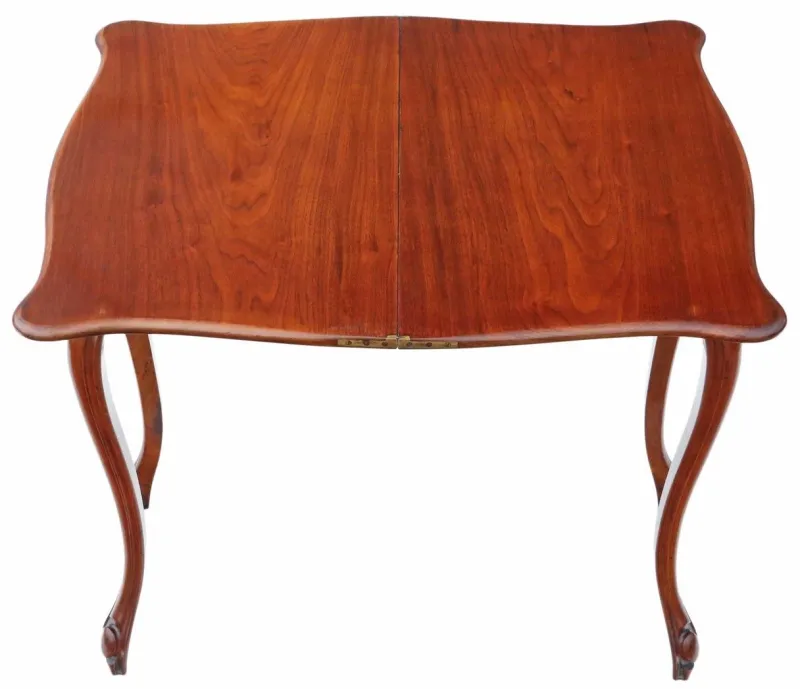 Pamono Antique Victorian Mahogany Folding Card or Tea Table, 1880s