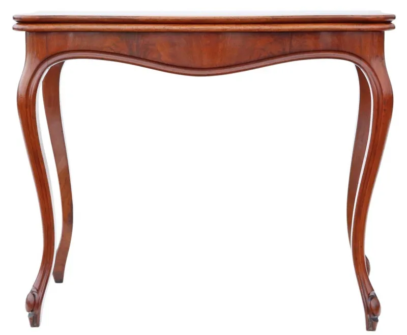 Pamono Antique Victorian Mahogany Folding Card or Tea Table, 1880s