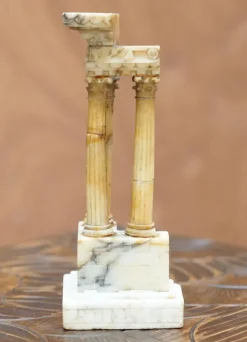 Pamono Antique Victorian Marble Roman Ruins Grand Tour Statue Sculpture Columns Pillars