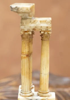 Pamono Antique Victorian Marble Roman Ruins Grand Tour Statue Sculpture Columns Pillars