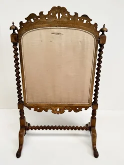 Pamono Antique Victorian Needlepoint Fire Screen><noscript><img width=