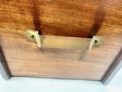 Pamono Antique Victorian Oak and Brass Coal Scuttle, 19th Century><noscript><img width=