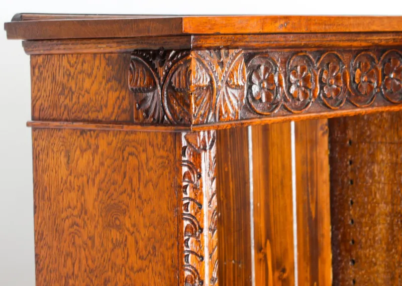 Pamono Antique Victorian Open Breakfront Bookcase, 1800s> Shelves & Wall Units