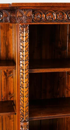 Pamono Antique Victorian Open Breakfront Bookcase, 1800s><noscript><img width=