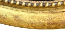 Pamono Antique Victorian Oval Gilt Mirror, 1870><noscript><img width=