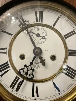 Best Pamono Antique Victorian Quality Carved Oak Vienna Wall Clock, 1860