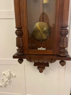 Best Pamono Antique Victorian Quality Carved Oak Vienna Wall Clock, 1860