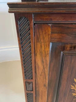 Clearance Pamono Antique Victorian Rosewood Marquetry Inlaid Coal Box, 1880s