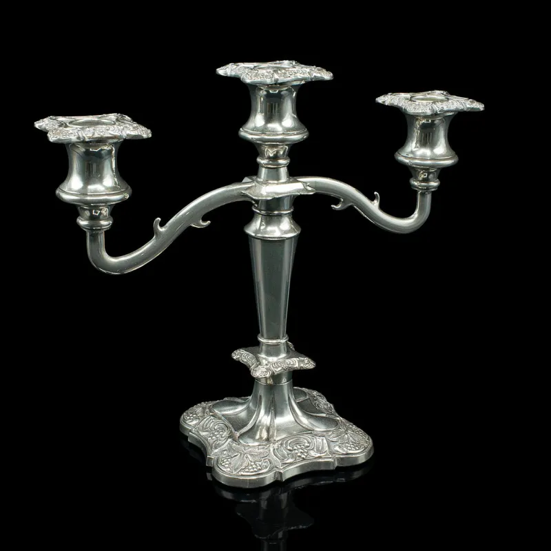 Discount Pamono Antique Victorian Silver Plated Candelabra, 1890s
