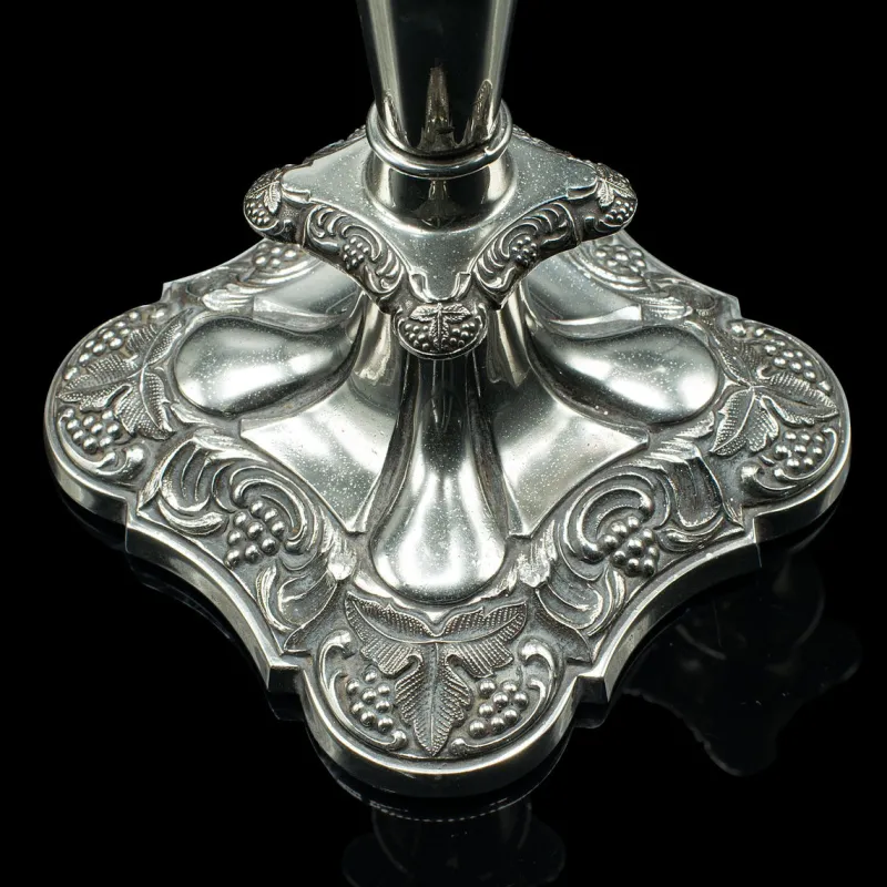 Discount Pamono Antique Victorian Silver Plated Candelabra, 1890s