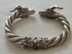 New Pamono Antique Victorian Silver Ram's Head Bracelet