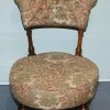 Discount Pamono Antique Victorian Tapestry Nursing Chair with Floral Decor