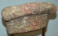 Discount Pamono Antique Victorian Tapestry Nursing Chair with Floral Decor