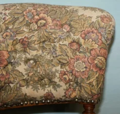 Discount Pamono Antique Victorian Tapestry Nursing Chair with Floral Decor