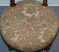 Discount Pamono Antique Victorian Tapestry Nursing Chair with Floral Decor