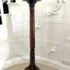 Sale Pamono Antique Victorian Torchere in Carved Mahogany, 1880