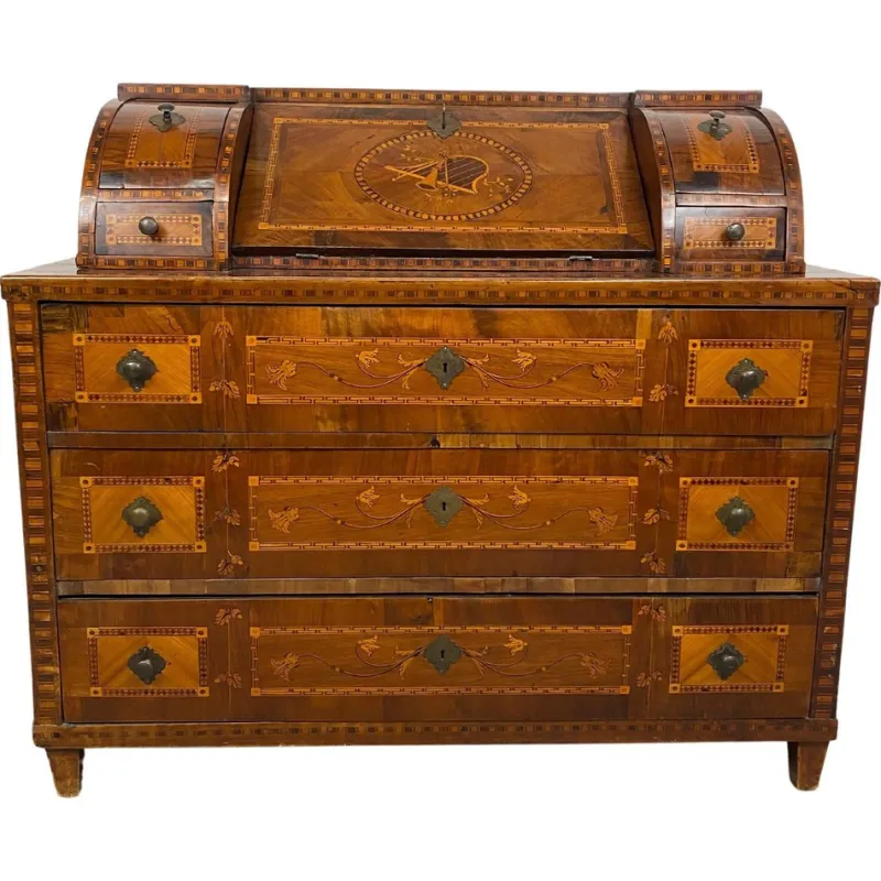 Pamono Antique Vienna Secretaire in Wood, 1790> Secretaires