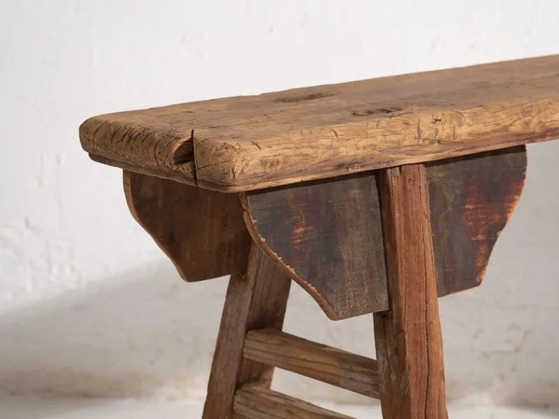 Pamono Antique Wabi Sabi Style Bench, 1870s> Benches