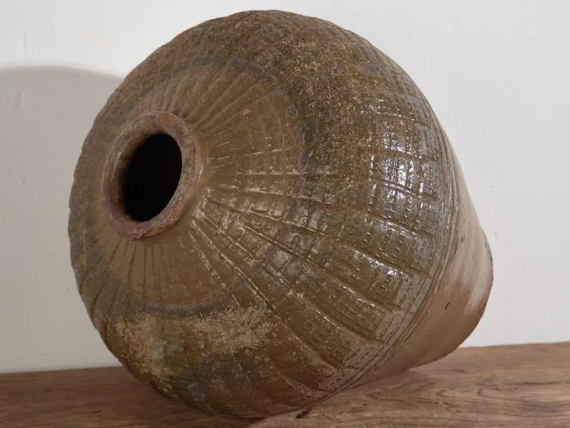 Pamono Antique Wabi-Sabi Style Ceramic Vase, 1900s> Vases