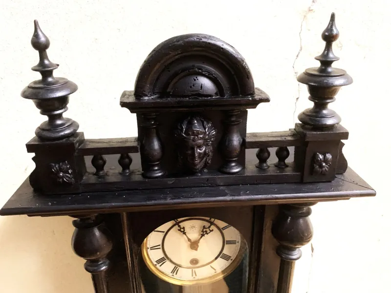 Pamono Antique Wall Clock from Junghans, 1880s> Clocks