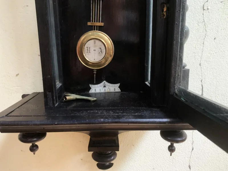 Pamono Antique Wall Clock from Junghans, 1880s> Clocks
