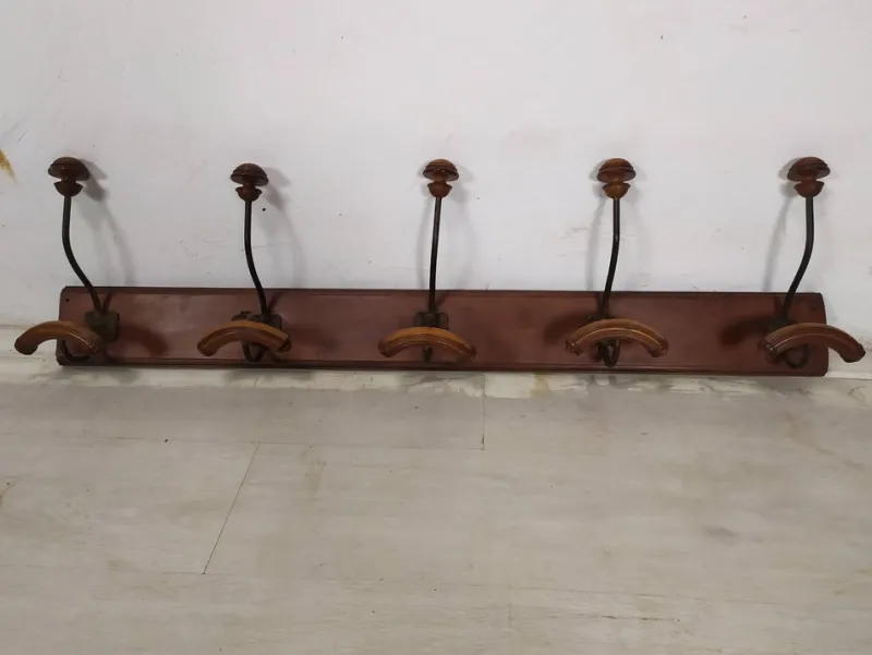 Pamono Antique Wall-Mounted Coat Rack> Racks, Hooks & Valets
