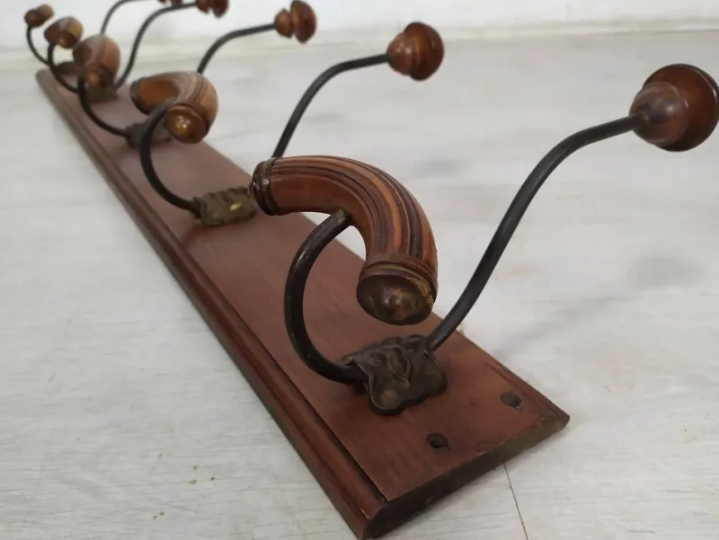 Pamono Antique Wall-Mounted Coat Rack> Racks, Hooks & Valets