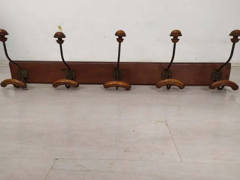 Pamono Antique Wall-Mounted Coat Rack> Racks, Hooks & Valets