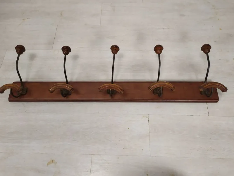 Pamono Antique Wall-Mounted Coat Rack> Racks, Hooks & Valets