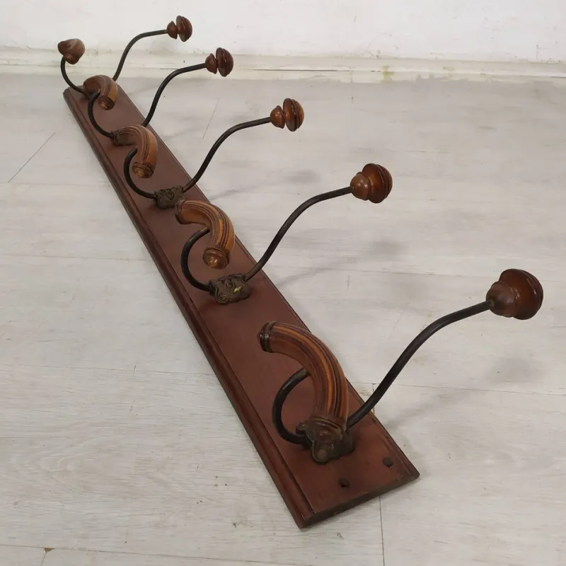 Pamono Antique Wall-Mounted Coat Rack> Racks, Hooks & Valets